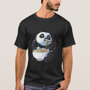 Camiseta Panda Comendo Ra Kawaii Giant Panda Bear Japonês