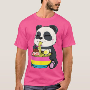 Camiseta Panda Comendo Ramen LGBTQ Orgulho Panseual Pan Ban