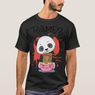 Camiseta Panda Comeu Ramen - Panda Amiga Dos Animais