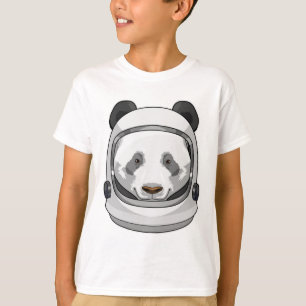 Camiseta Panda como astronauta com Helmet