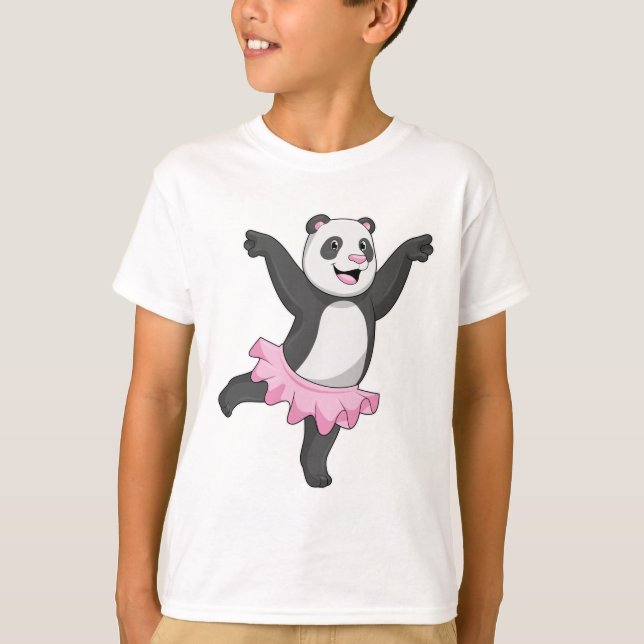 Camiseta Panda como Ballerina no Balé (Frente)