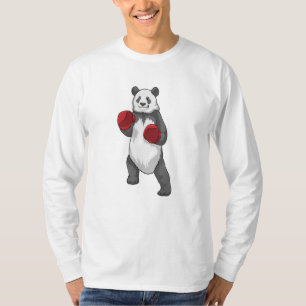Camiseta Panda como Boxer com luvas "in a box"