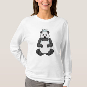 Camiseta Panda como chef com chapéu de Cozinhar