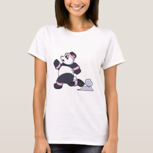 Camiseta Panda como corredor na corrida