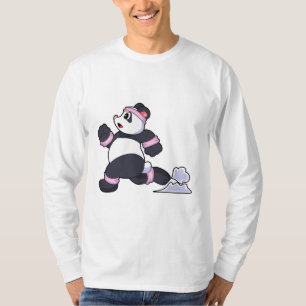 Camiseta Panda como corredor na corrida