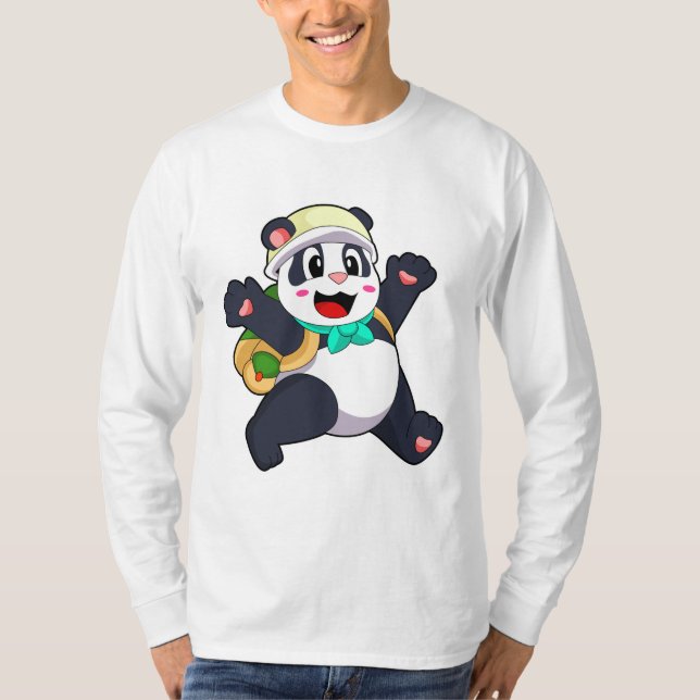 Camiseta Panda como Estudante (Frente)