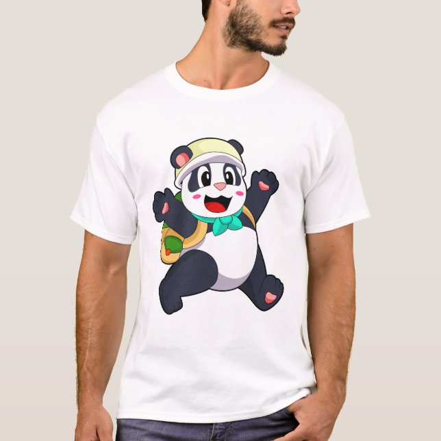 Camiseta Panda como Estudante (Frente)