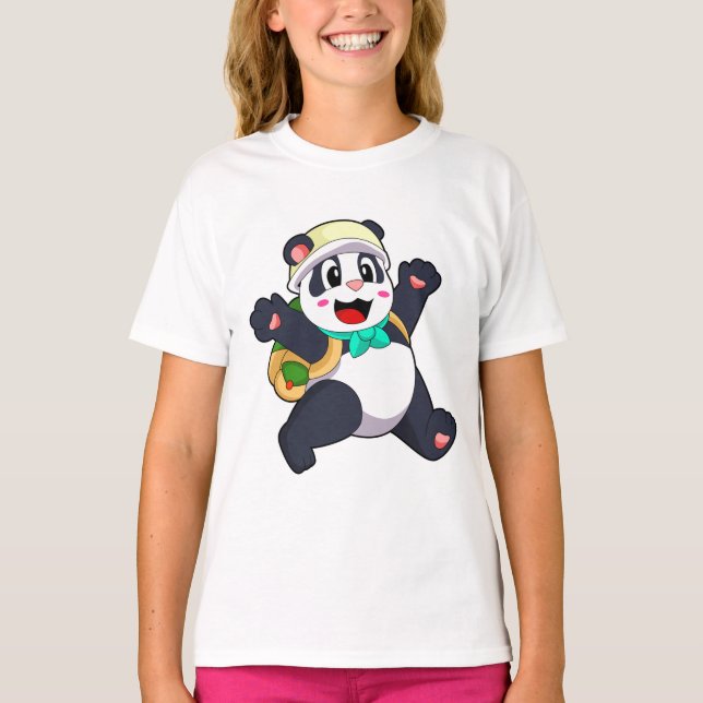 Camiseta Panda como Estudante (Frente)