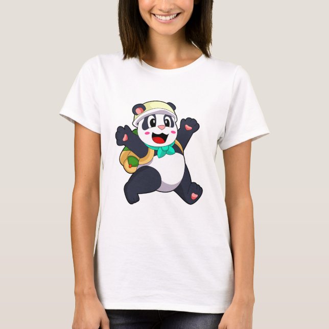 Camiseta Panda como Estudante (Frente)