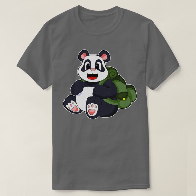 Camiseta Panda como Hiker com mochila (Frente do Design)