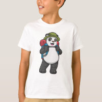 Panda como Hiker com mochila