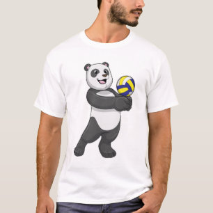 Camiseta Panda como jogador de voleibol