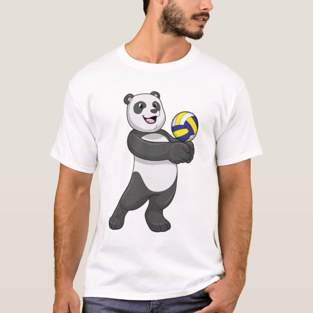 Camiseta Panda como jogador de voleibol (Frente)