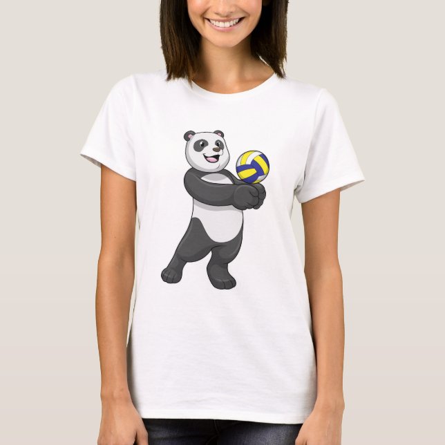 Camiseta Panda como jogador de voleibol (Frente)