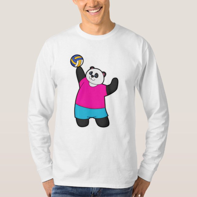 Camiseta Panda como jogador de voleibol (Frente)