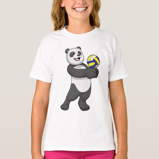 Camiseta Panda como jogador de voleibol (Frente)