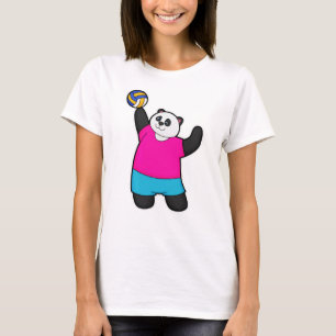Camiseta Panda como jogador de voleibol