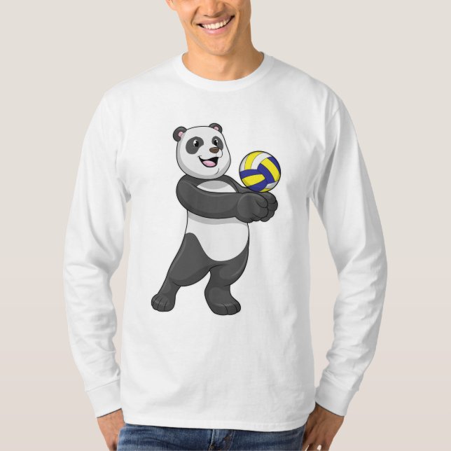 Camiseta Panda como jogador de voleibol (Frente)
