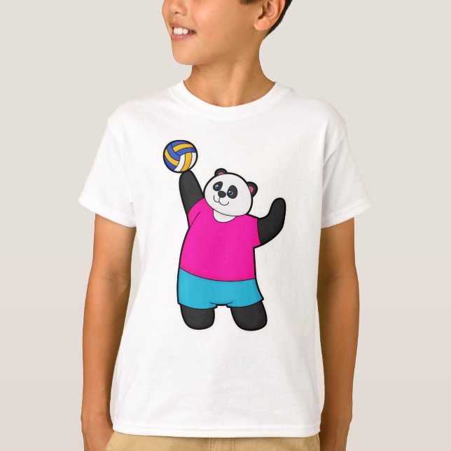 Camiseta Panda como jogador de voleibol (Frente)