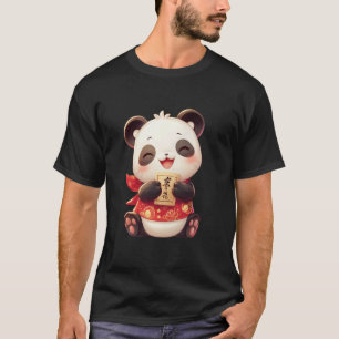 Camiseta Panda Como Maneki-Neko Japonês - Urso Panda Japonê