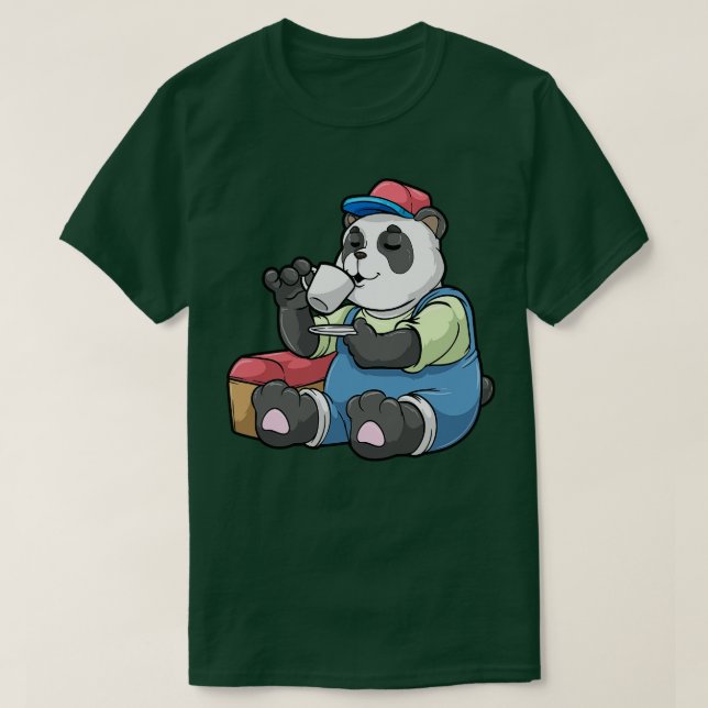 Camiseta Panda como mecânico com caixa de ferramentas (Frente do Design)