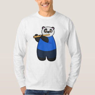 Camiseta Panda como Músico com Flute