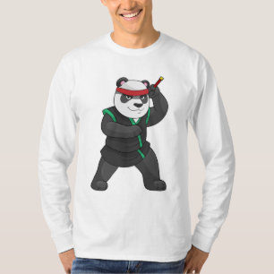 Camiseta Panda como Ninja em Figurino