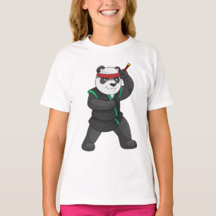 Camiseta Panda como Ninja em Figurino