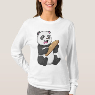 Camiseta Panda como padeiro com pão