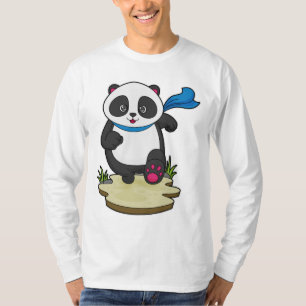 Camiseta Panda como Runner com Scarf