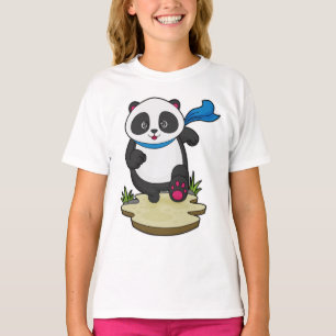 Camiseta Panda como Runner com Scarf