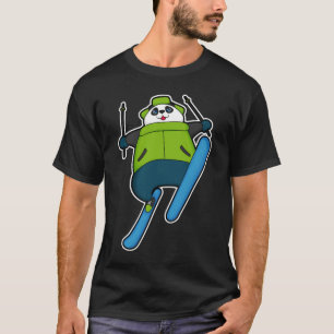 Camiseta Panda como saltador de Esqui com Esqui