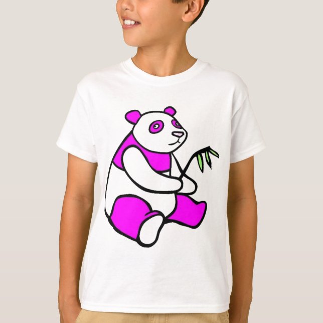 Camiseta Panda cor-de-rosa (Frente)