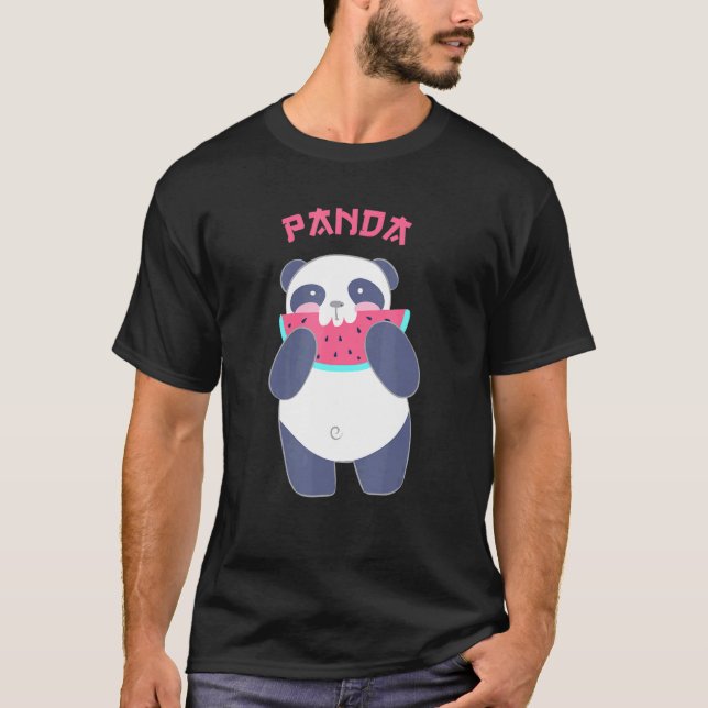 Camiseta Panda Cute Panda Panda Bear Heart Melon (Frente)