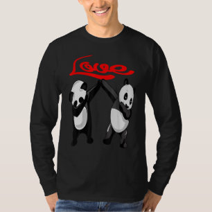 Camiseta Panda Dabbing Amor Animal Fofo Urso Panda Dançando