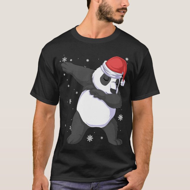 Camiseta panda dabbing christmas (Frente)