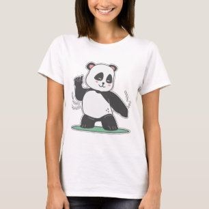 Camiseta Panda dançante frente e trás