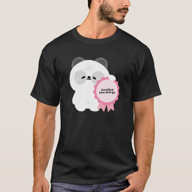 Camiseta Panda de Baixa Energia Certificado (Frente)