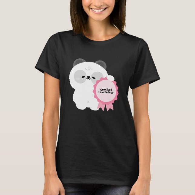 Camiseta Panda de Baixa Energia Certificado (Frente)