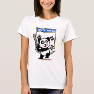 Camiseta Panda de basebol da Coreia do Sul