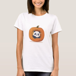 Camiseta Panda de Halloween Abobora Fofa