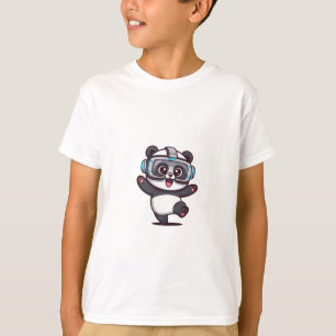 Camiseta Panda de Jogos de VR Realidade Virtual Infantil