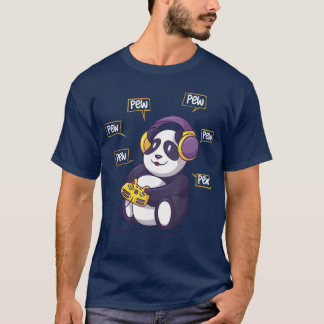 Camiseta Panda de jogos Vídeo Panda de jogos Urso engraçado