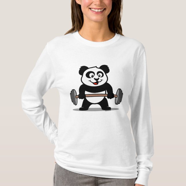 Camiseta Panda de levantamento de peso (Frente)