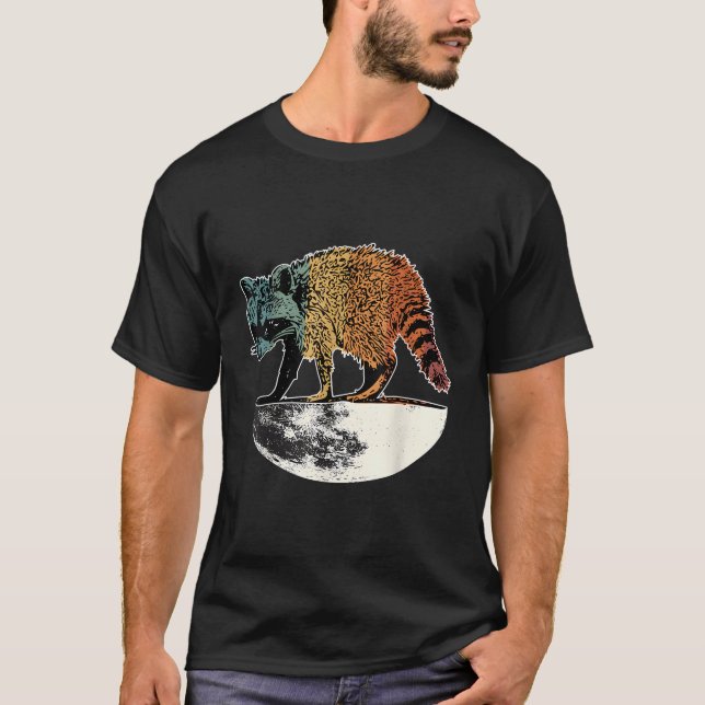 Camiseta Panda De Lixo Na Meia Lua Raccoon (Frente)