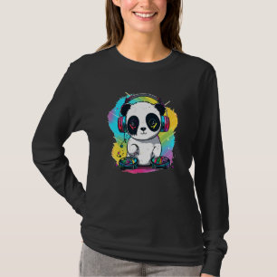 Camiseta Panda de Música Electro Dj Techno Festival de EDM