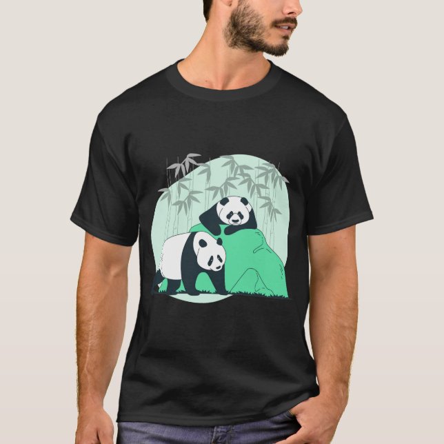 Camiseta Panda de pelúcia fofa (Frente)