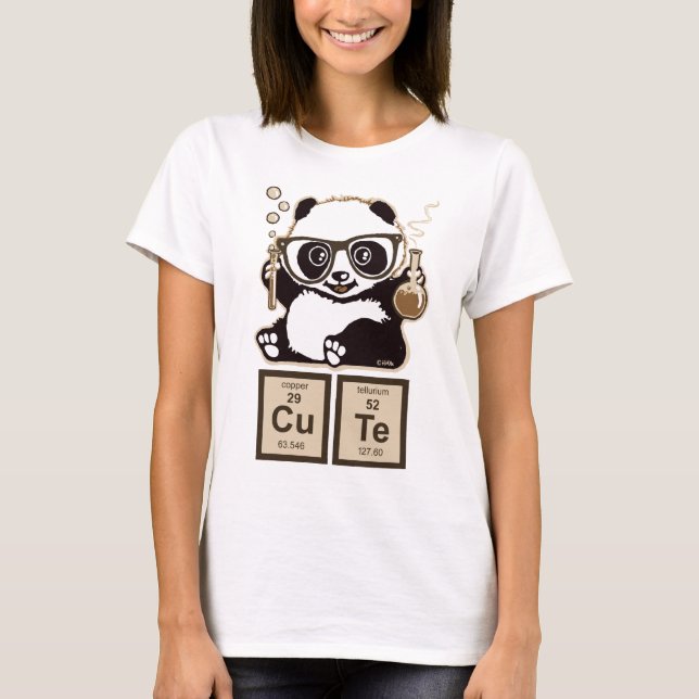 Camiseta Panda de química descobriu fofo (Frente)