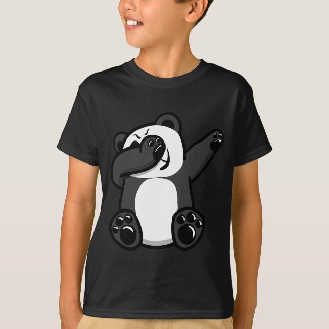 Camiseta Panda de toque ligeiro dos animais (Frente)