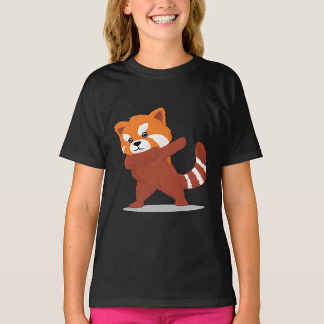 Camiseta Panda de toque ligeiro - Kawaii bonito que toca o (Frente)